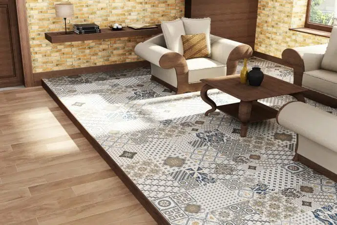 Patterned tile design by Romangranit. Find tile contractors in Malaysia at Recommend.my