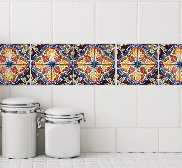 wallpaper stickers that can be applied on your kitchen tiles