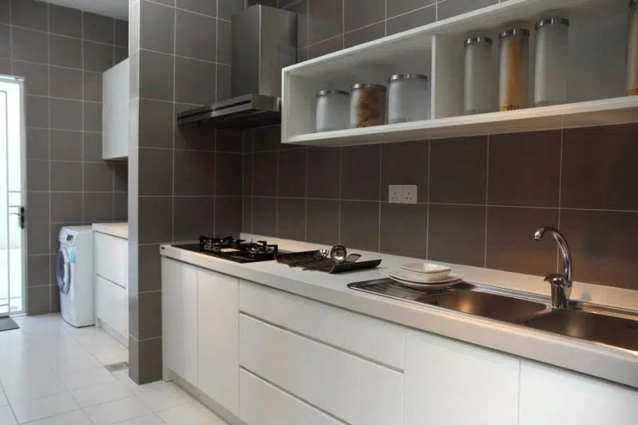 Above: Wet kitchen design for Semi-d in Sutera Damansara by Nice Style