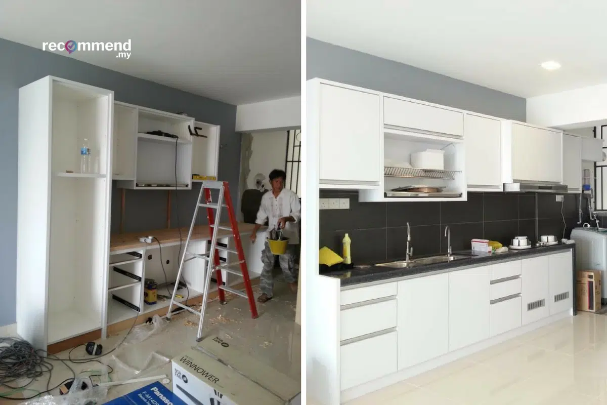 Before after kitchen renovation