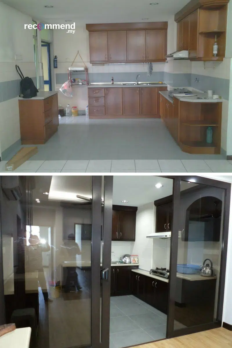 Before after kitchen renovation