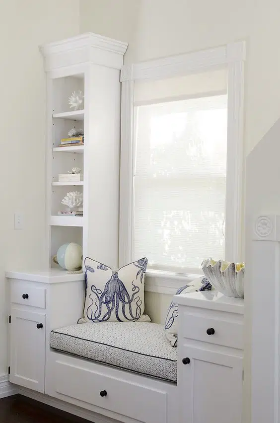 Bay window storage ideas