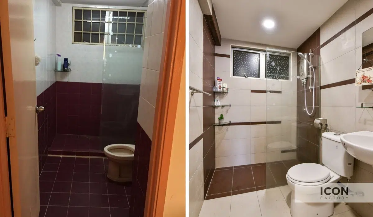 Updated bathroom tiles at Shang Villa - Kelana Jaya