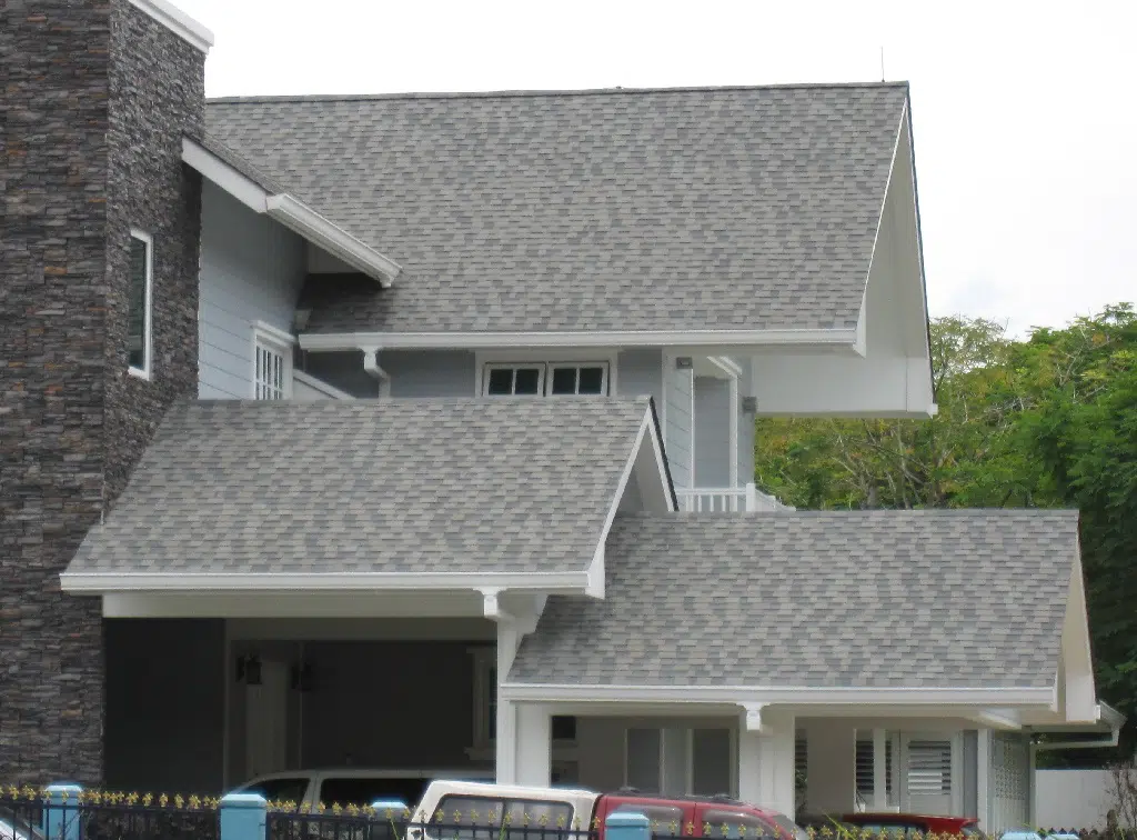 Asphalt roof shingles used at a private bungalow in Bangsar. 