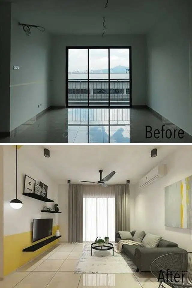 Living room interior design malaysia by Interior Hunters