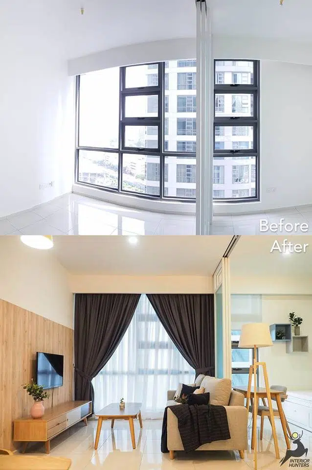 689 sq ft condo interior design in the Robertson Residences Bukit Bintang by Interior Hunters