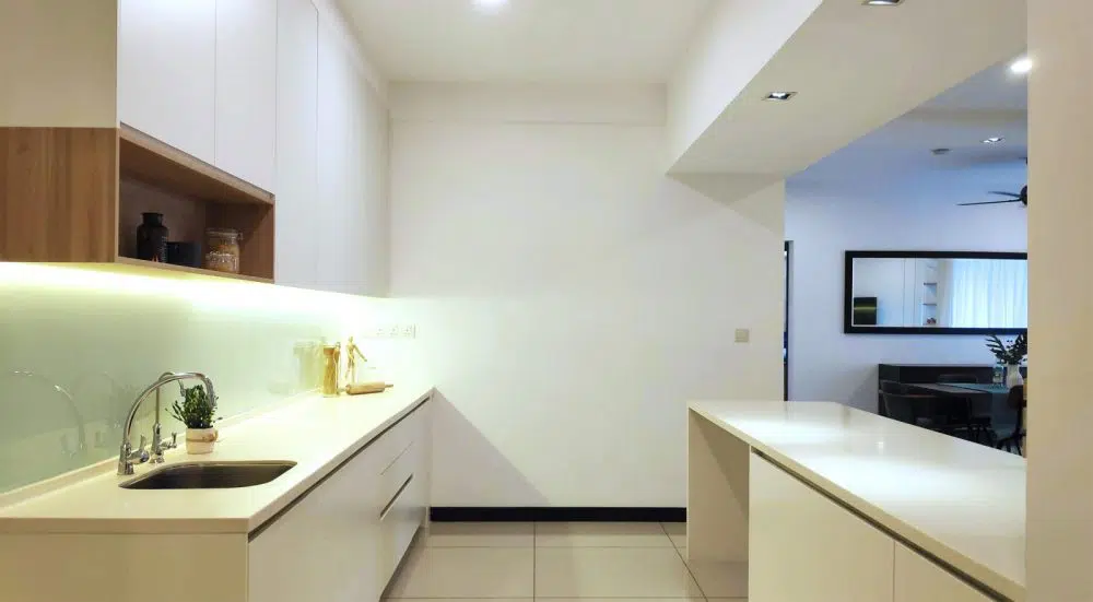 Kitchen area after interior design 