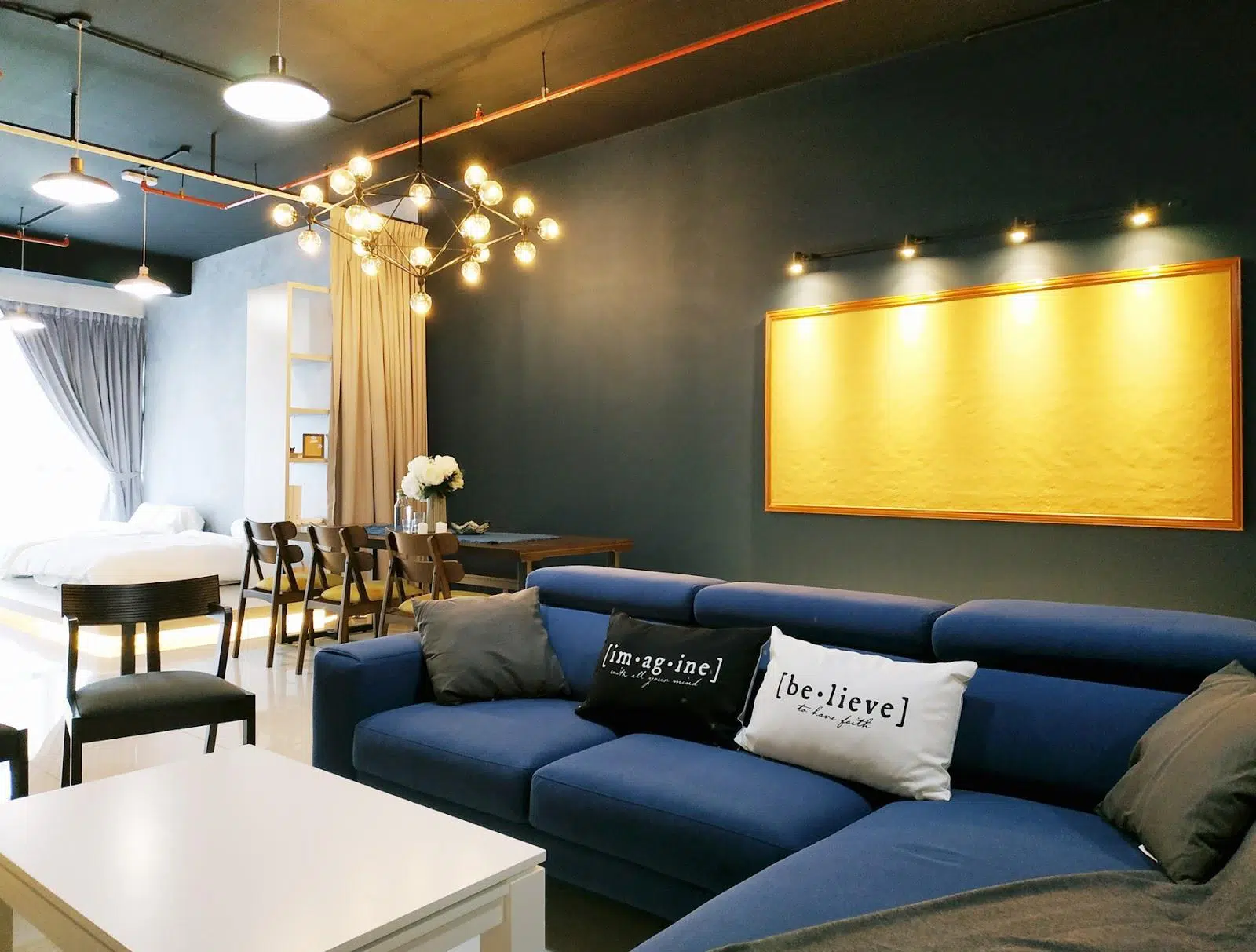 Ruang tamu "Funky-Town" Airbnb, 3 Menara Jalan Ampang