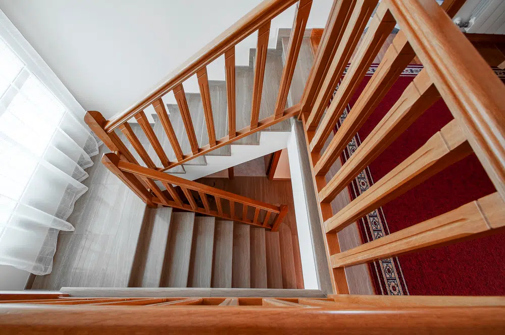 Staircase with handrails