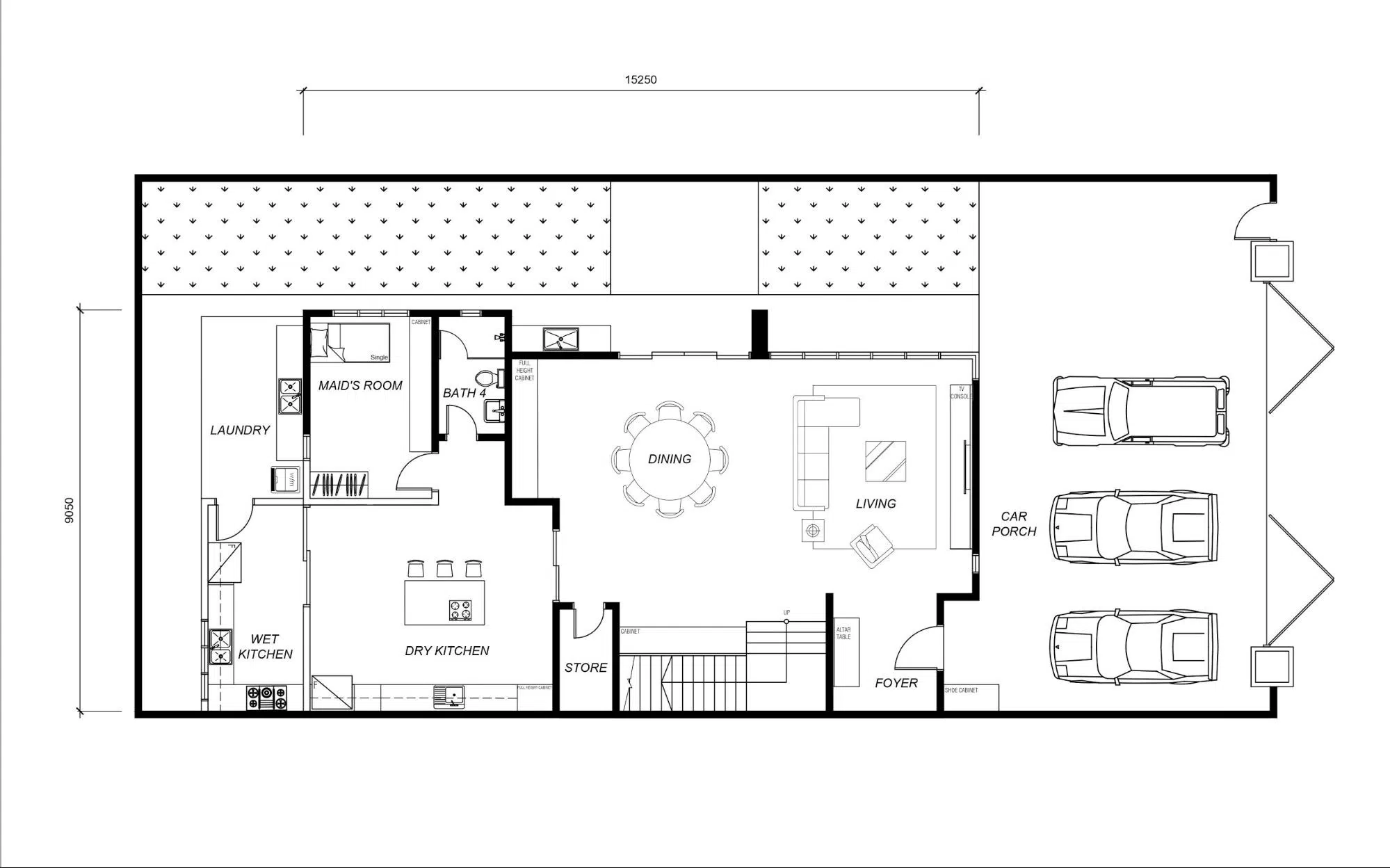 Ground floor layout Ambang Botanic 2 