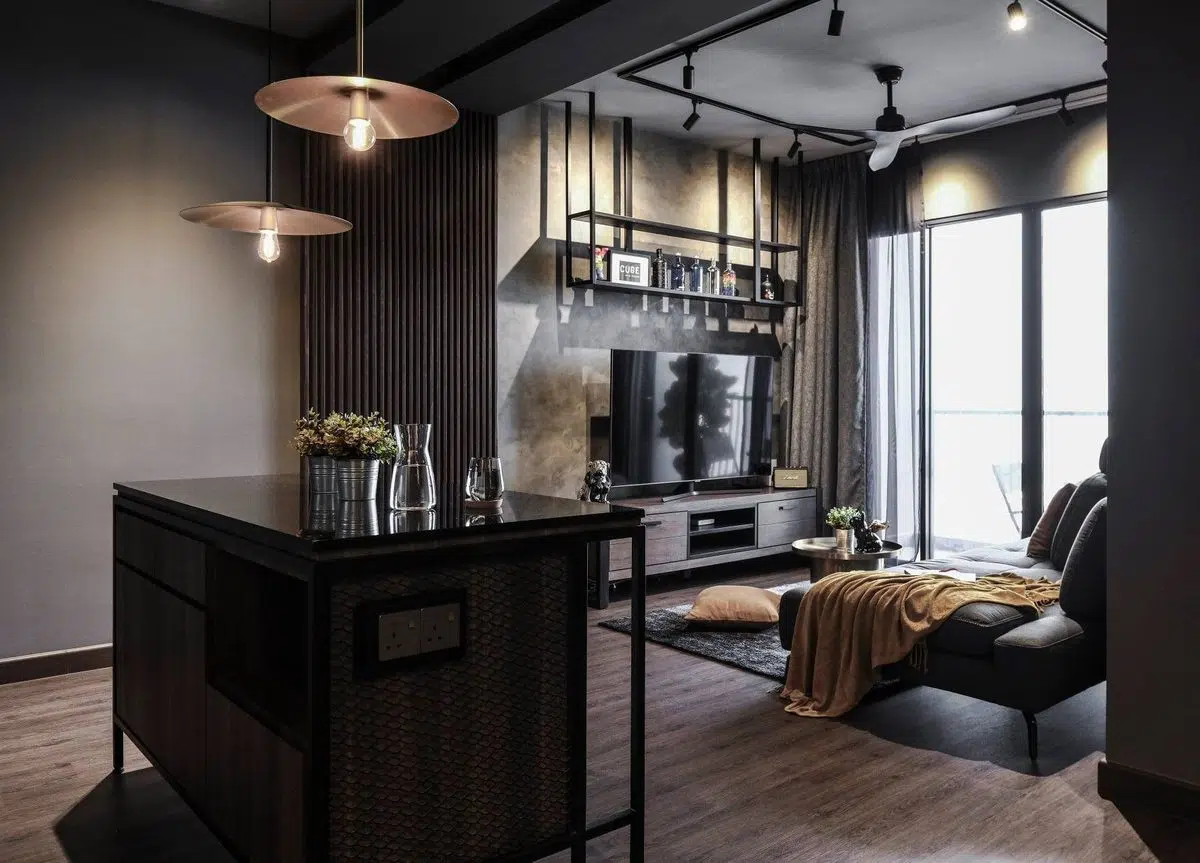 industrial interior design malaysia living room by cube asia design